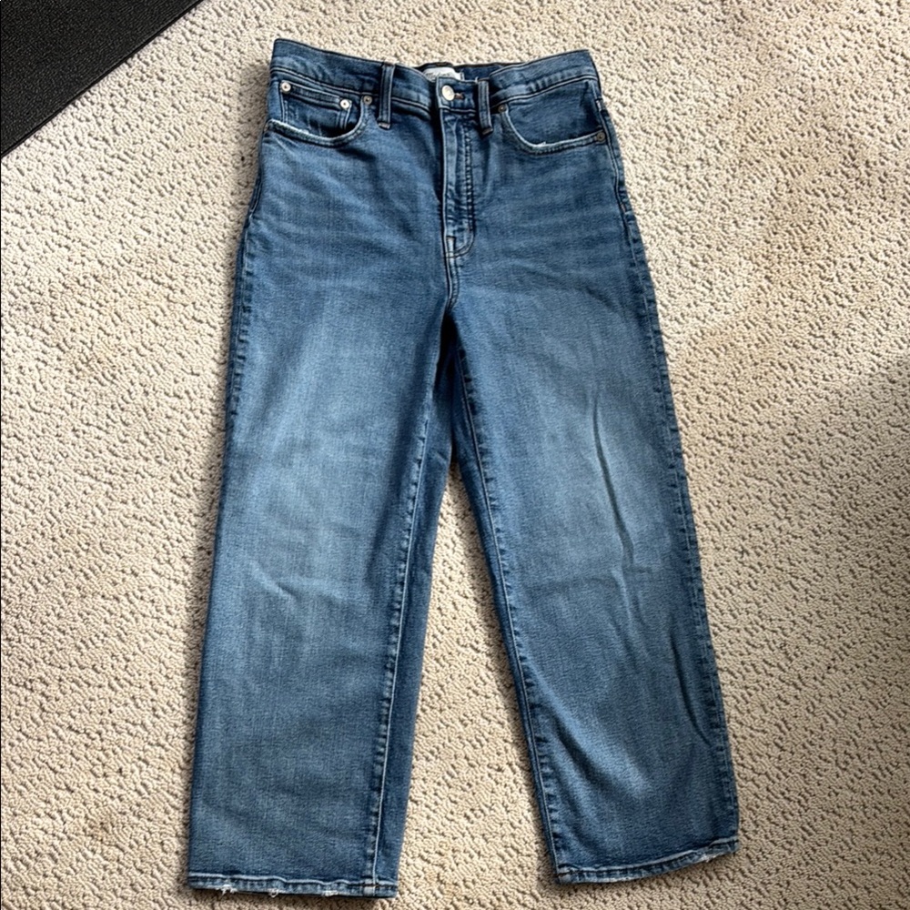 Madewell Blue Flare Wide Leg Jeans